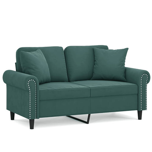 2-Personers Sofa Med Pyntepuder Velour