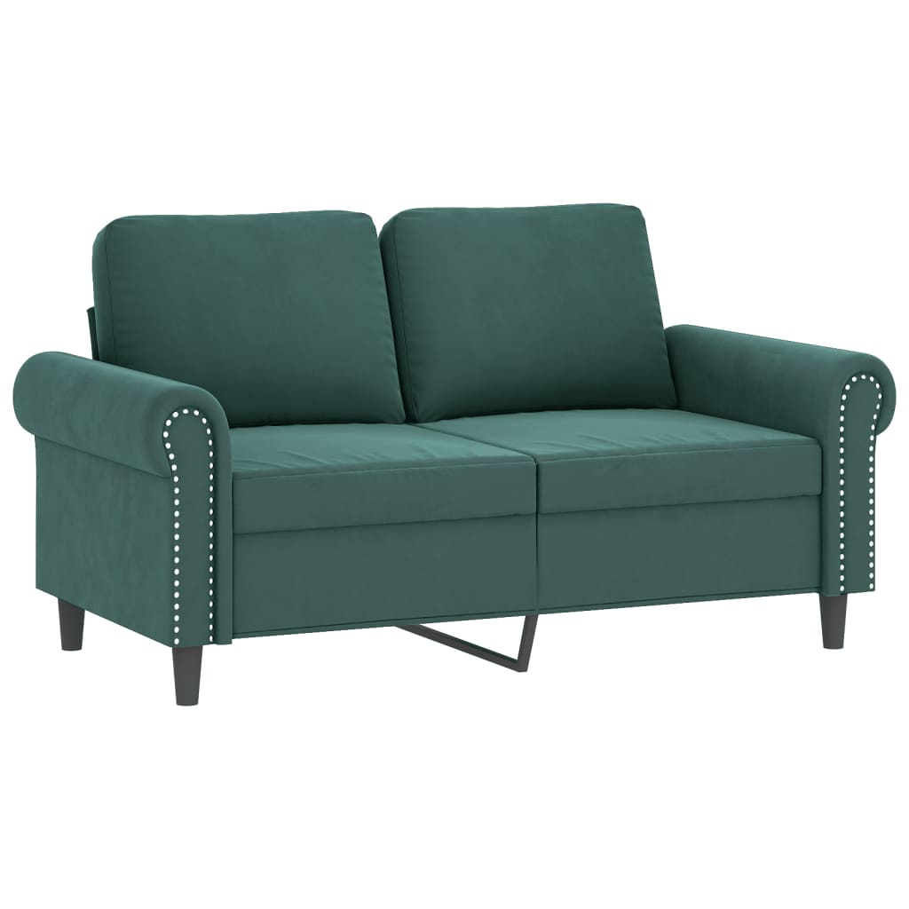 2-Personers Sofa Med Pyntepuder Velour