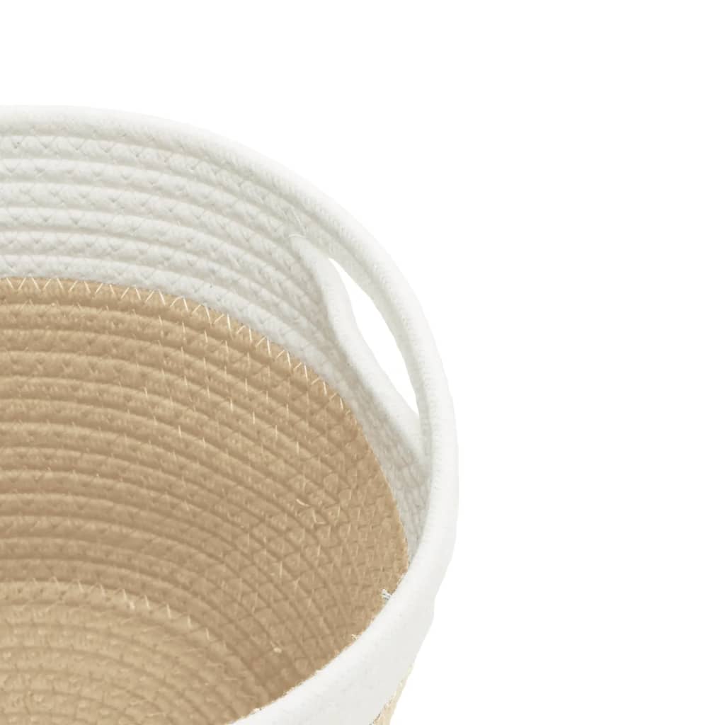 Opbevaringskurve 2 Stk. Ø24X18 Cm Bomuld Og Hvid