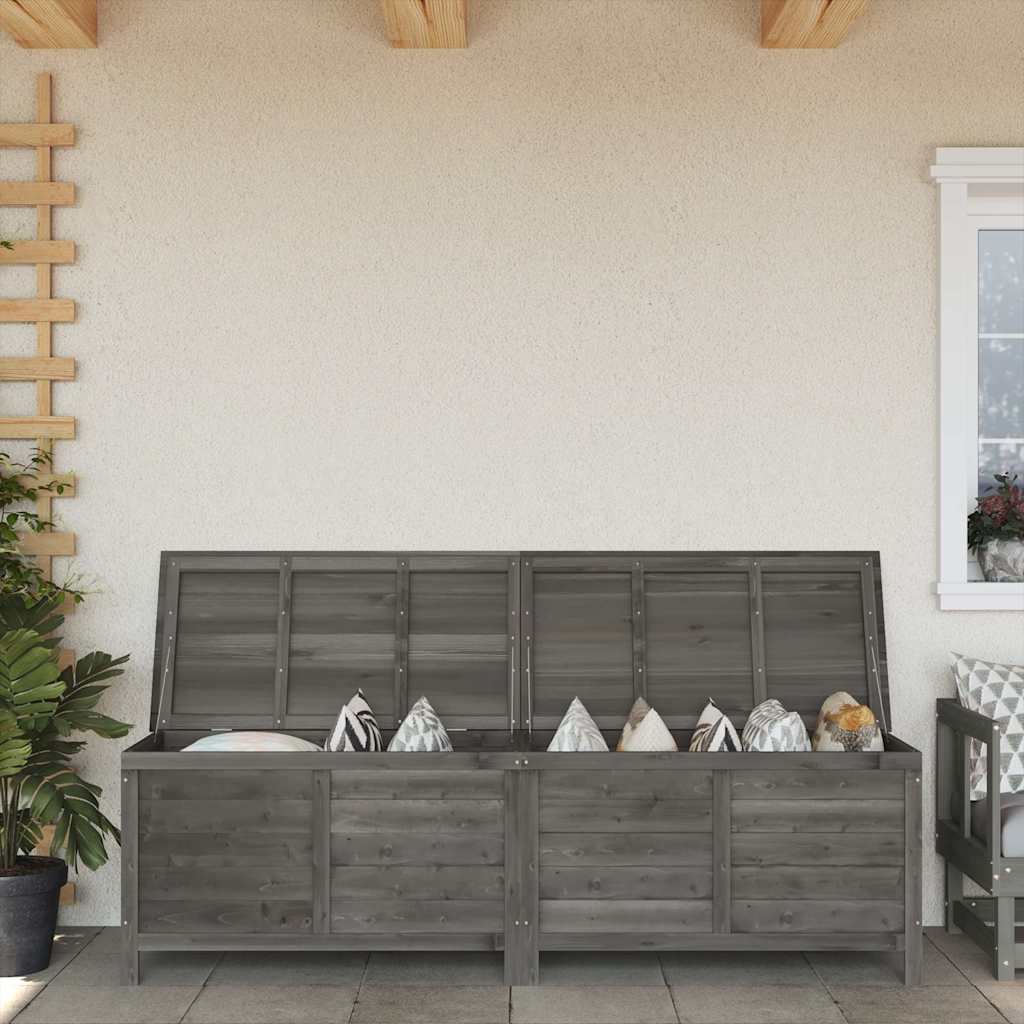 Opbevaringskasse Til Haven 198,5X50X56,5 Cm Massivt Fyrretræ
