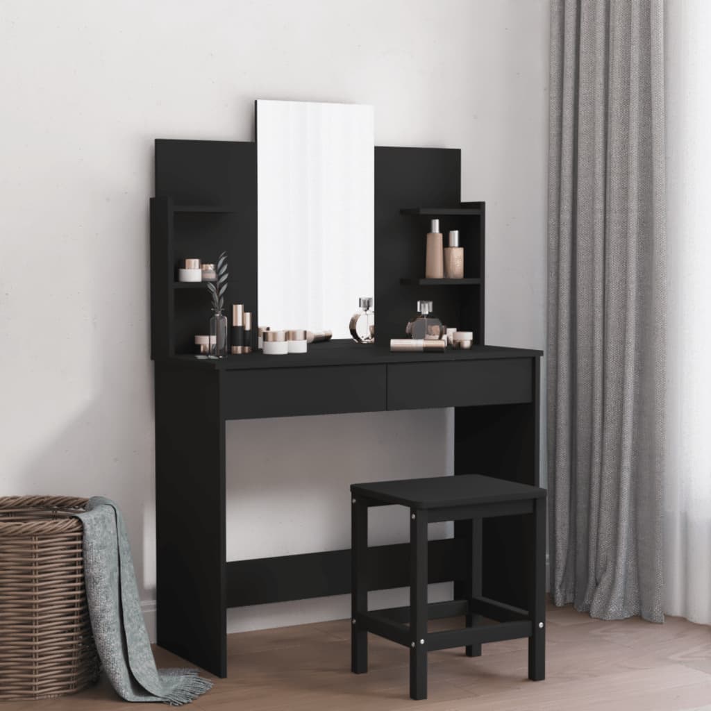 Makeupbord Med Spejl 96X39X142 Cm
