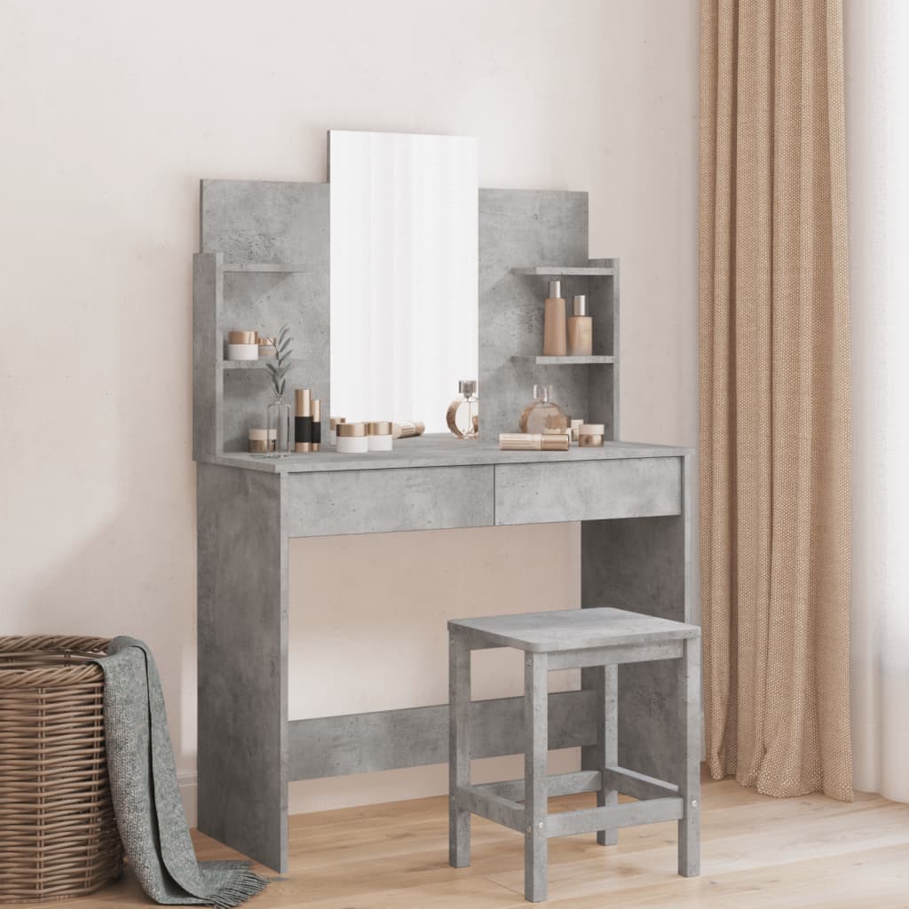 Makeupbord Med Spejl 96X39X142 Cm