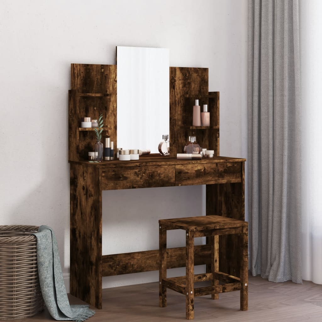 Makeupbord Med Spejl 96X39X142 Cm