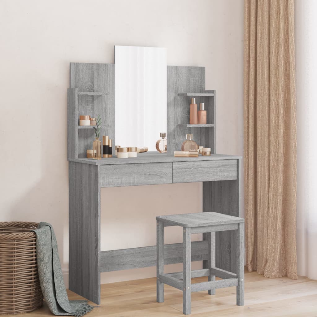 Makeupbord Med Spejl 96X39X142 Cm