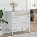 Kommode Senja Rattanlook 80X40X80 Cm Massivt Fyrretræ