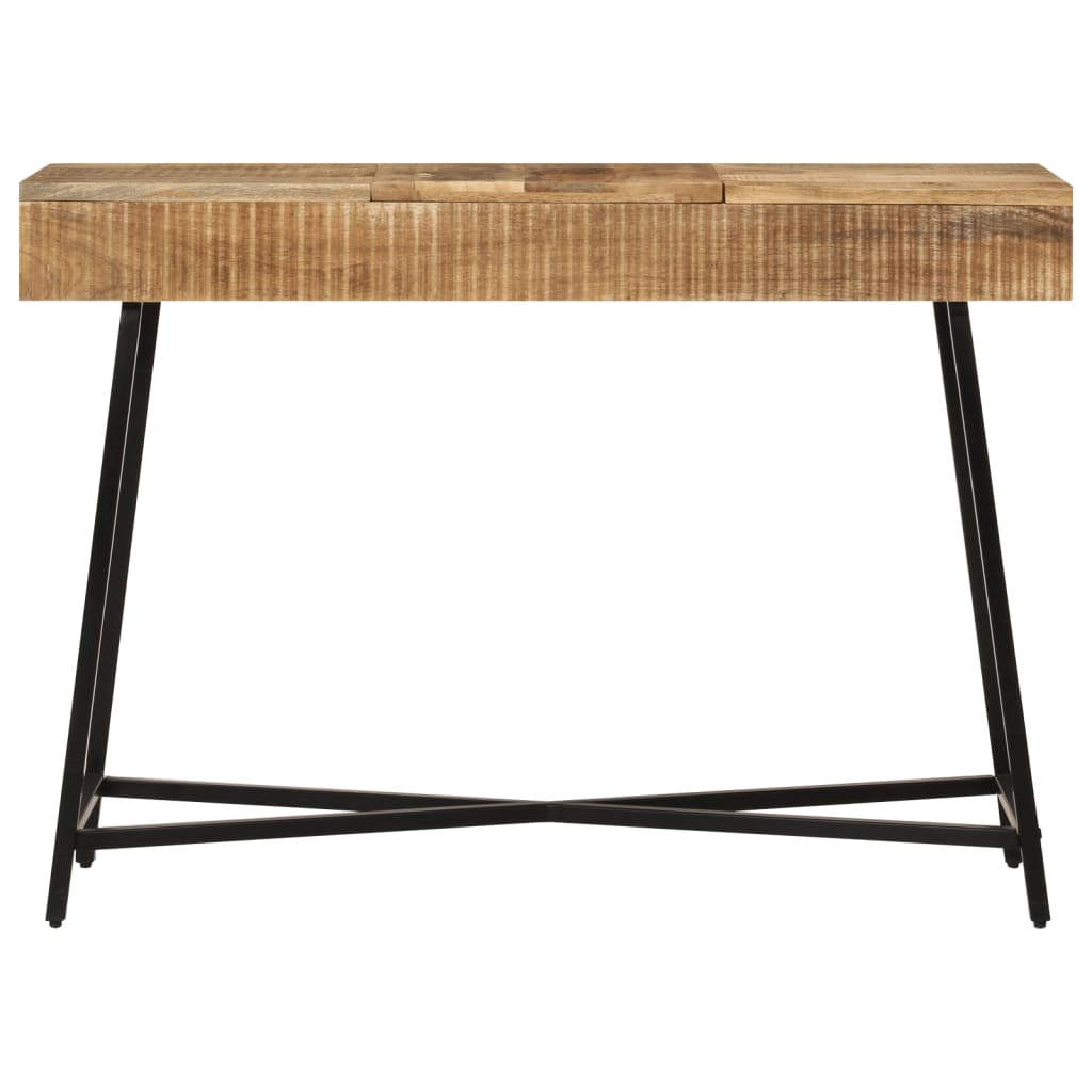 Konsolbord 105X35X75 Cm Massivt Ru Mangotræ Og Jern