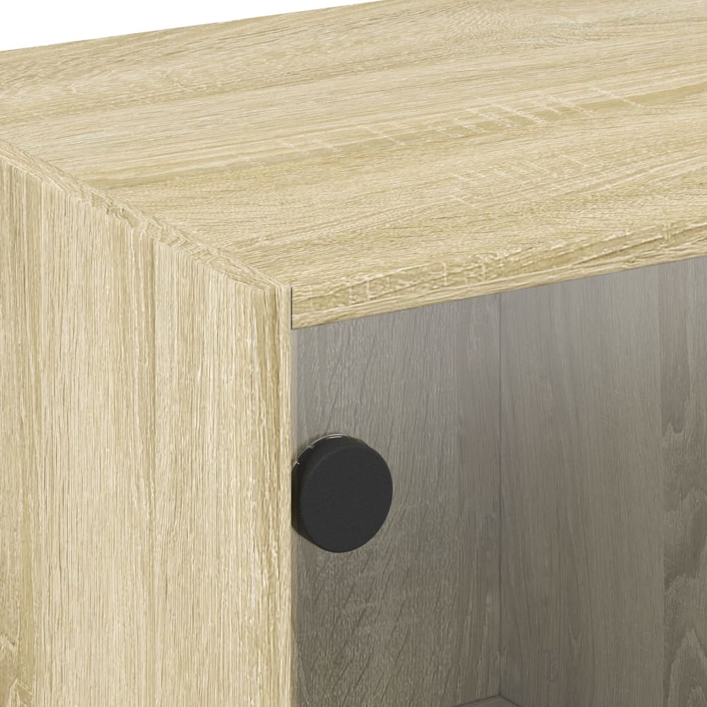 Skab Med Glaslåger 102X37X42 Cm