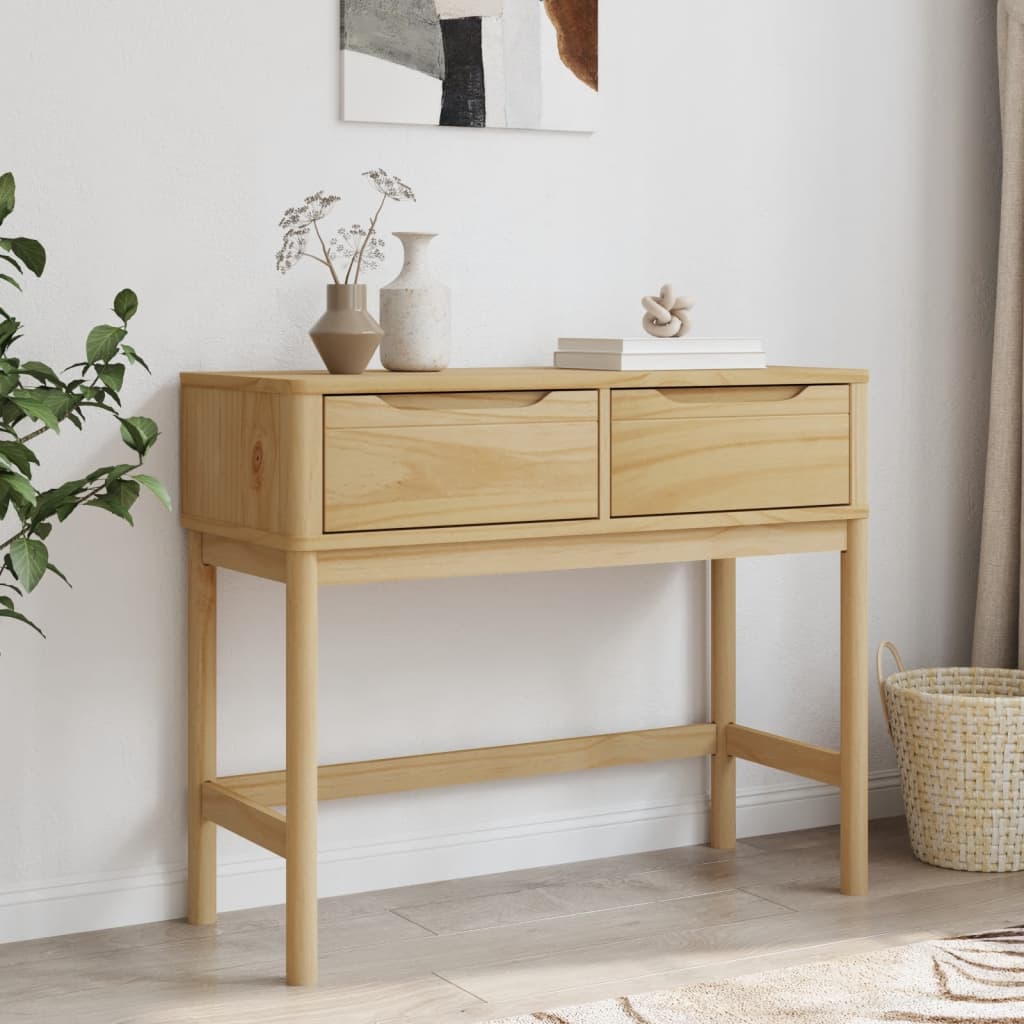 Konsolbord Floro 89,5X36,5X73 Cm Massivt Fyrretræ