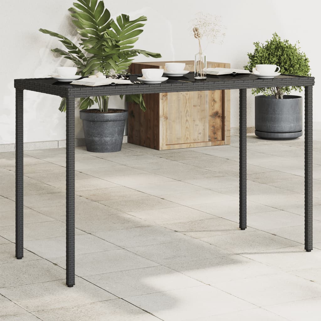 Havebord Med Top I Akacie 115X54X74 Cm Polyrattan
