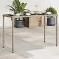 Havebord Med Top I Akacie 115X54X74 Cm Polyrattan
