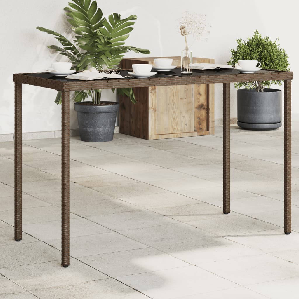 Havebord Med Top I Akacie 115X54X74 Cm Polyrattan