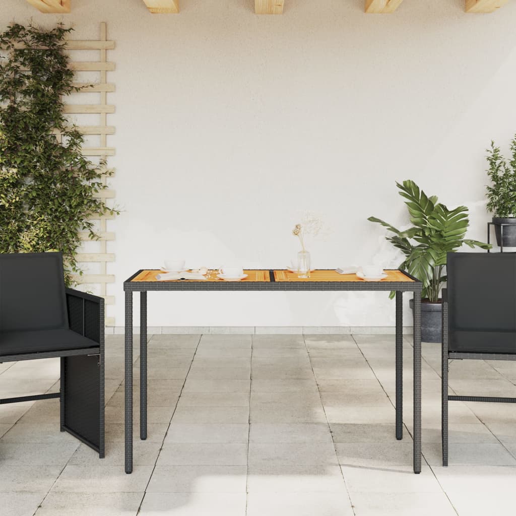 Havebord Med Top I Akacie 115X54X74 Cm Polyrattan