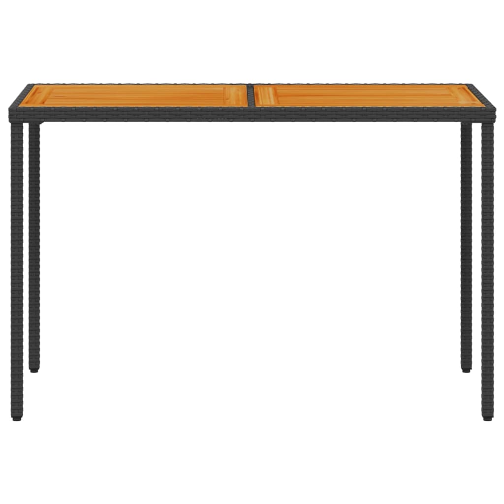 Havebord Med Top I Akacie 115X54X74 Cm Polyrattan