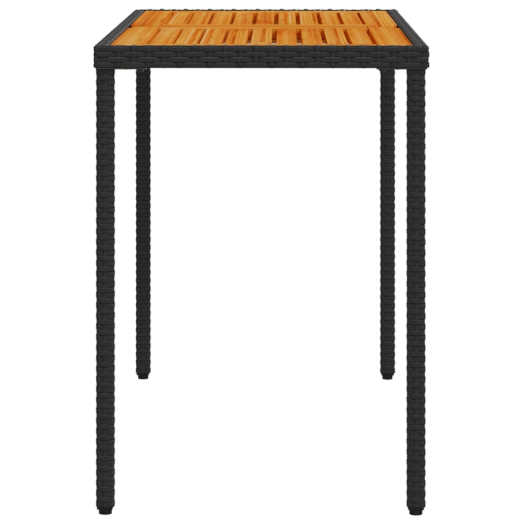 Havebord Med Top I Akacie 115X54X74 Cm Polyrattan