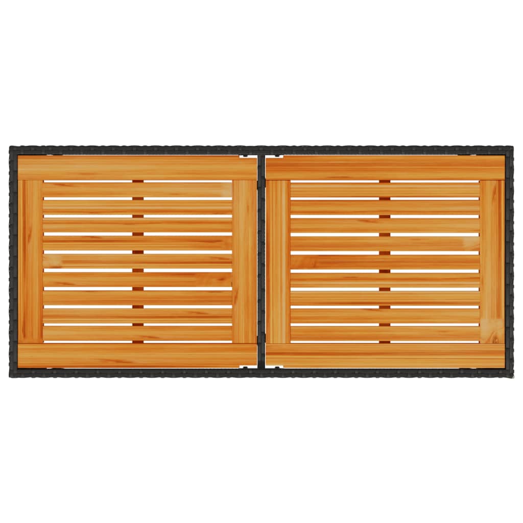 Havebord Med Top I Akacie 115X54X74 Cm Polyrattan