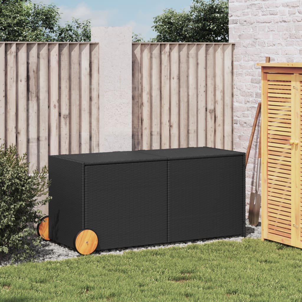 Opbevaringsboks Med Hjul 283 L Polyrattan