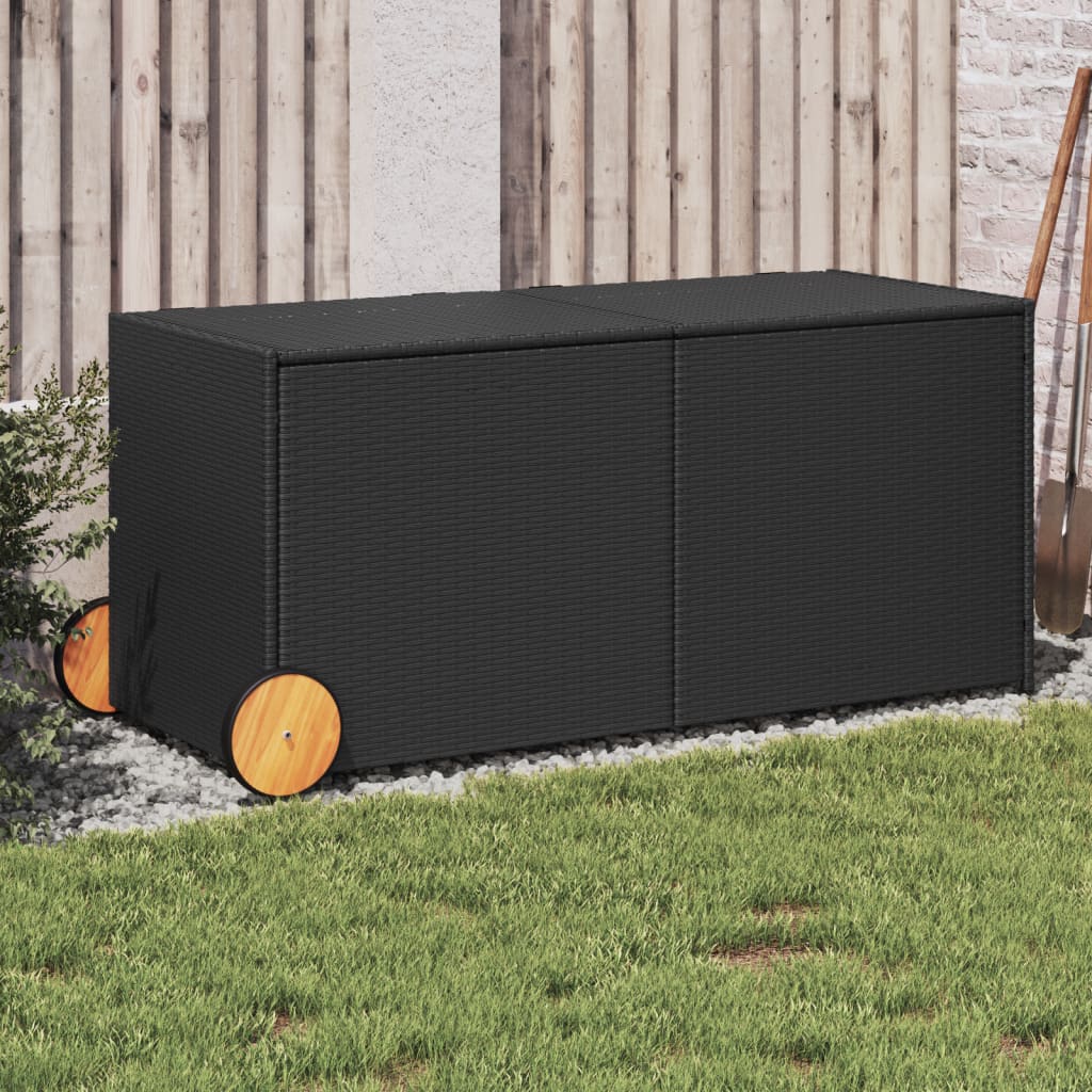 Opbevaringsboks Med Hjul 283 L Polyrattan