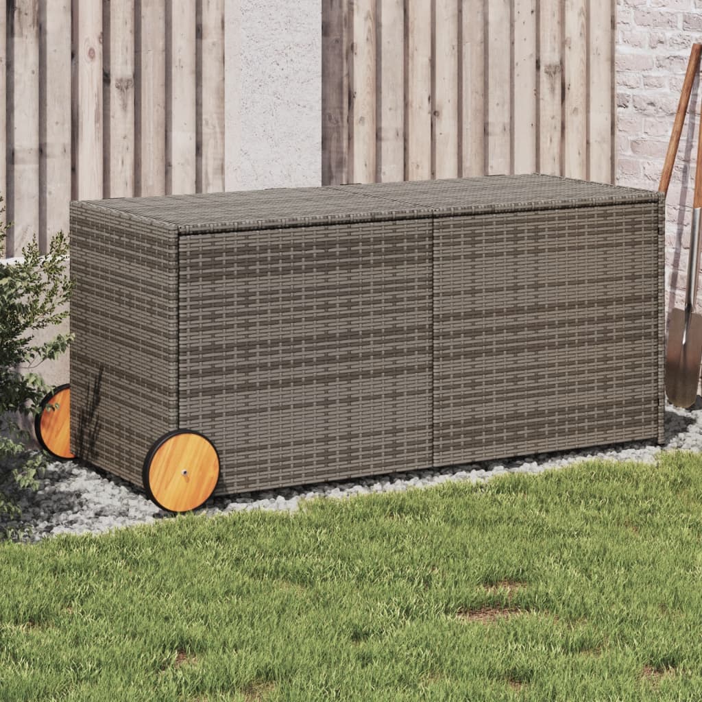 Opbevaringsboks Med Hjul 283 L Polyrattan