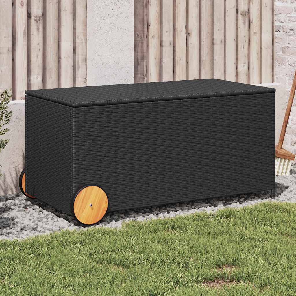 Opbevaringsboks Med Hjul 283 L Polyrattan