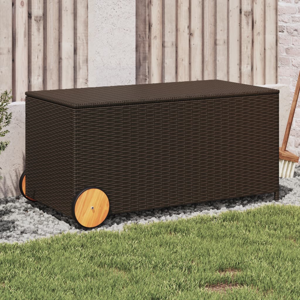 Opbevaringsboks Med Hjul 283 L Polyrattan