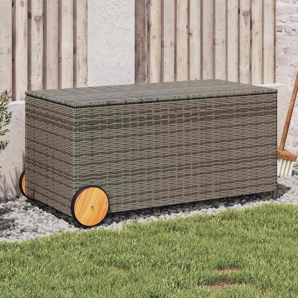 Opbevaringsboks Med Hjul 283 L Polyrattan