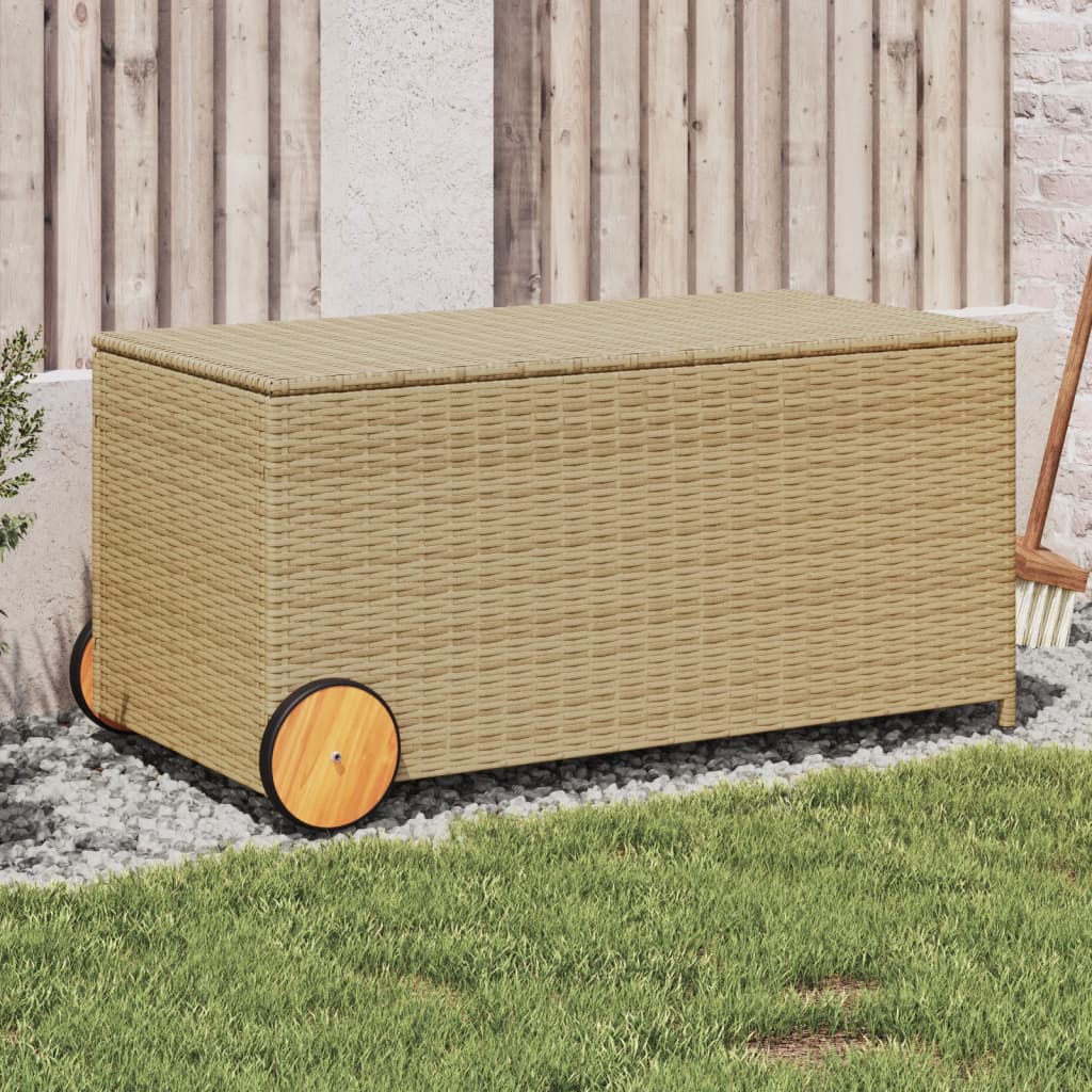 Opbevaringsboks Med Hjul 283 L Polyrattan