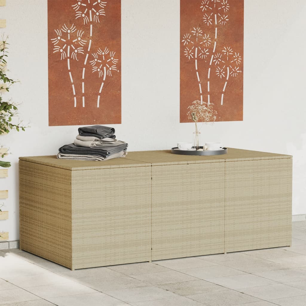 Opbevaringsboks Med Hjul 283 L Polyrattan