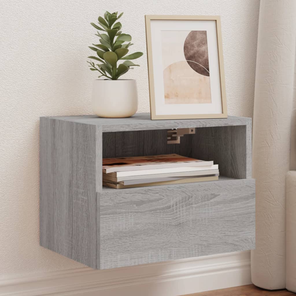 Væghængte Tv-Borde 2 Stk. 60X30X30 Cm Konstrueret Træ