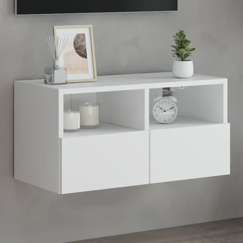 Væghængte Tv-Borde 2 Stk. 60X30X30 Cm Konstrueret Træ