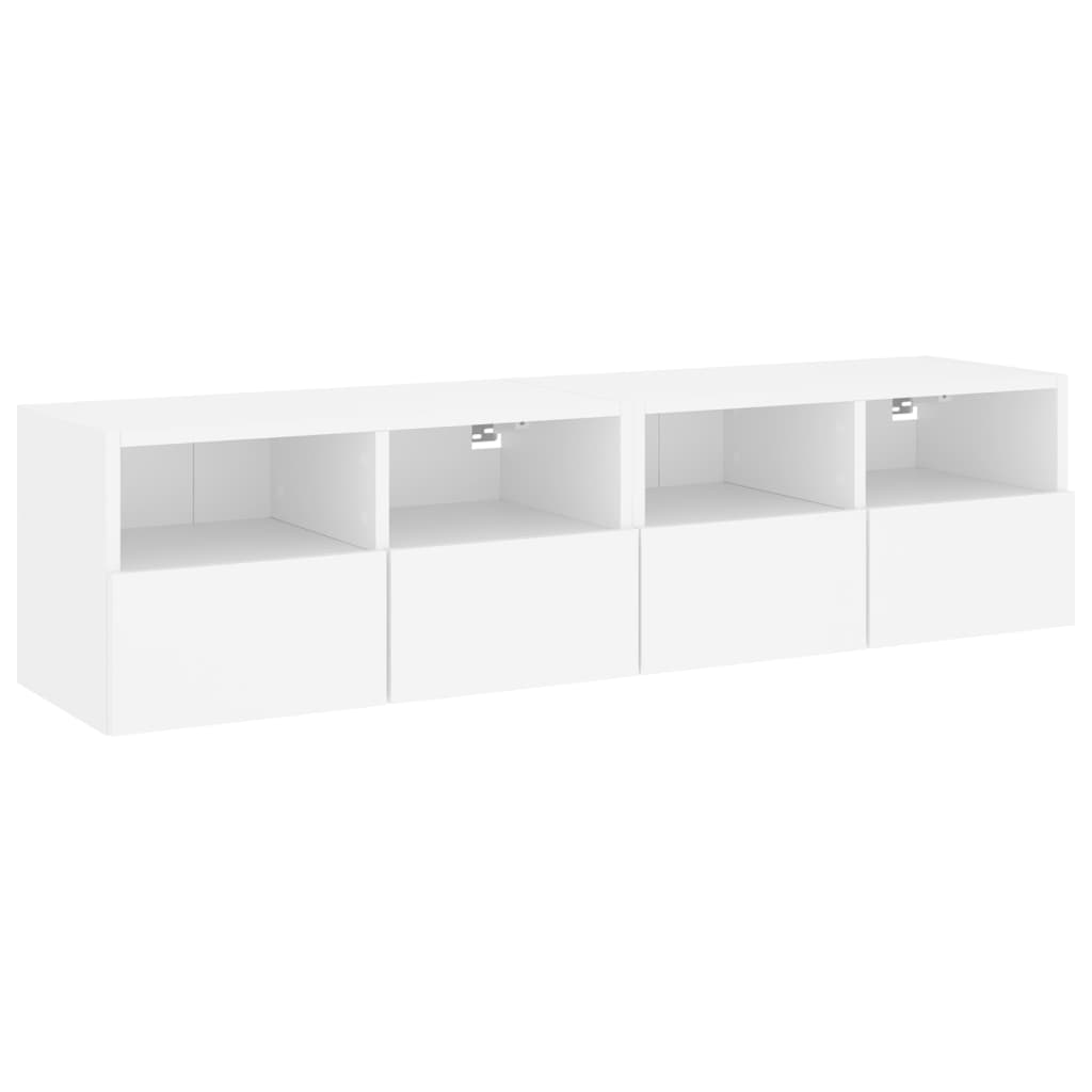 Væghængte Tv-Borde 2 Stk. 60X30X30 Cm Konstrueret Træ