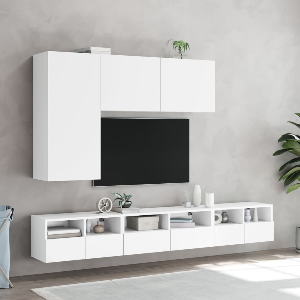 Væghængte Tv-Borde 2 Stk. 60X30X30 Cm Konstrueret Træ