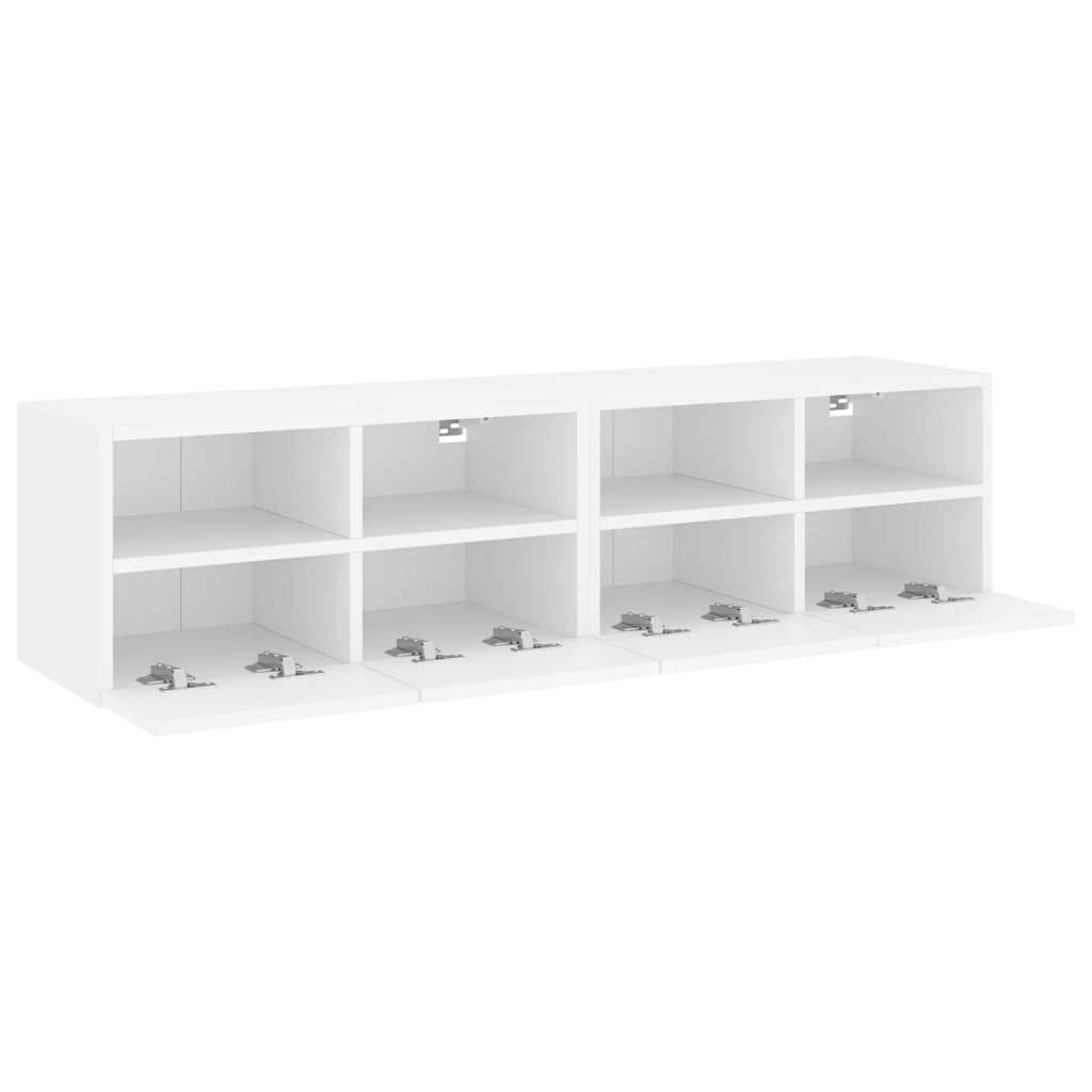 Væghængte Tv-Borde 2 Stk. 60X30X30 Cm Konstrueret Træ