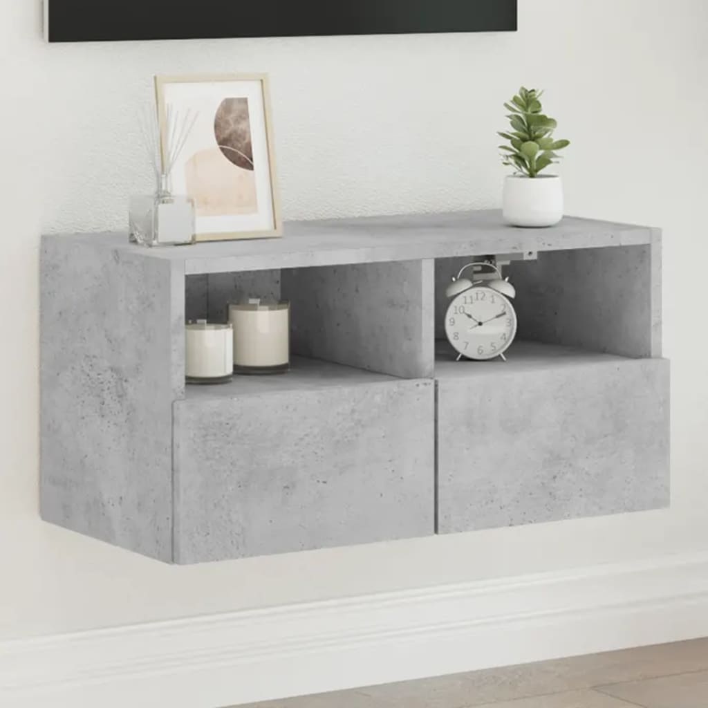 Væghængte Tv-Borde 2 Stk. 60X30X30 Cm Konstrueret Træ