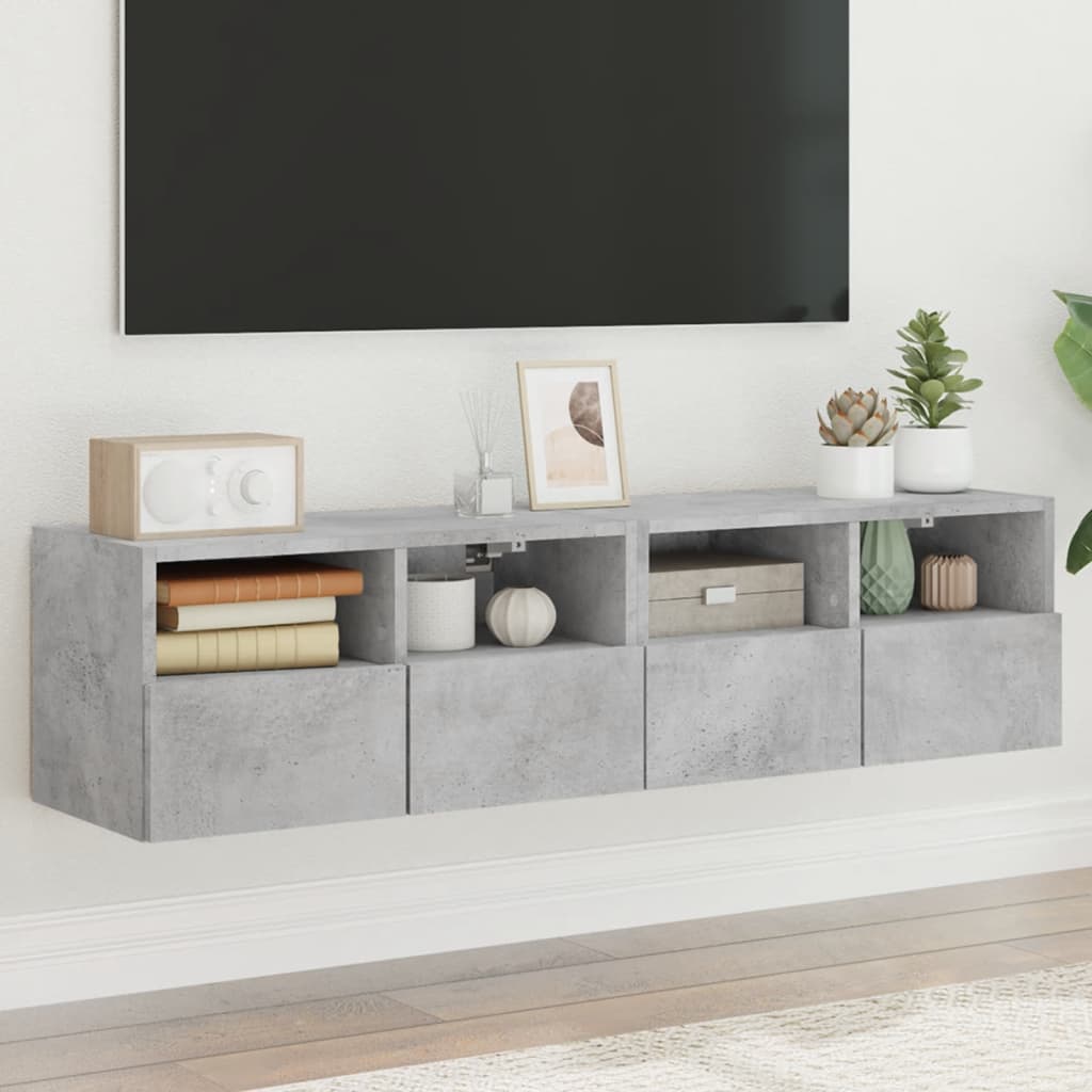 Væghængte Tv-Borde 2 Stk. 60X30X30 Cm Konstrueret Træ