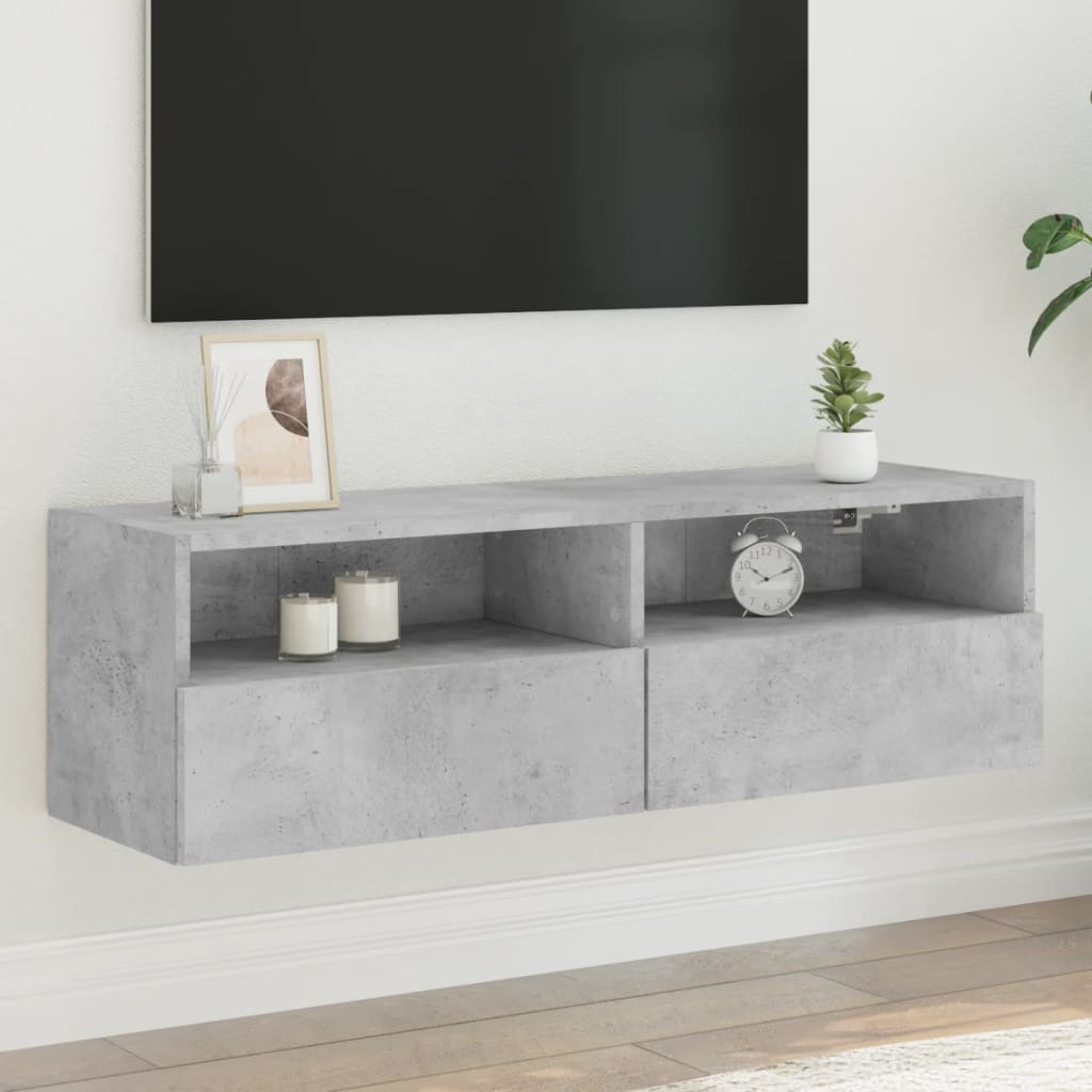 Væghængte Tv-Borde 2 Stk. 60X30X30 Cm Konstrueret Træ