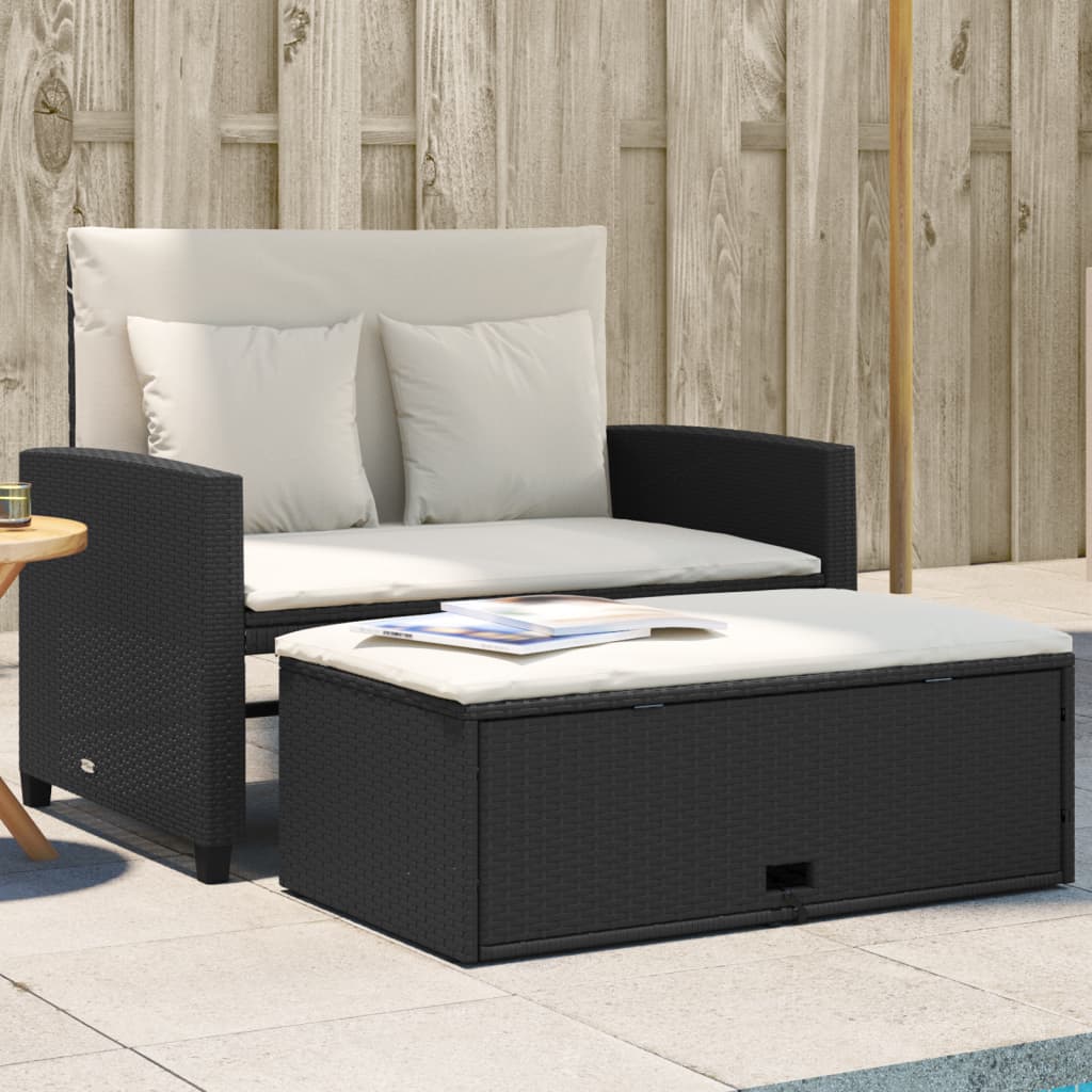 2-Personers Havesofa Med Hynder Poly Beige