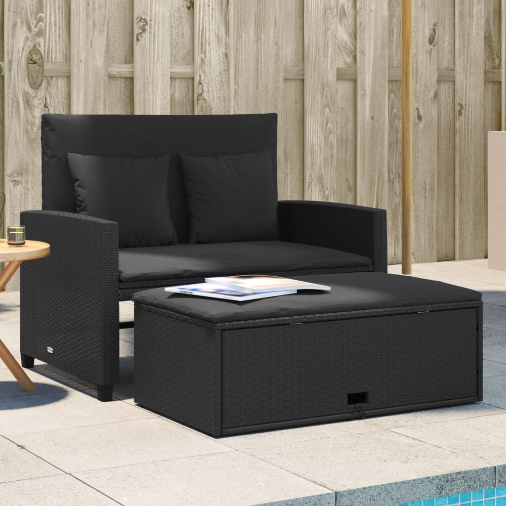 2-Personers Havesofa Med Hynder Poly Beige