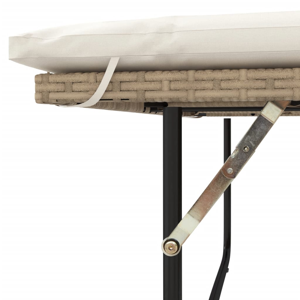 2-Personers Havesofa Med Hynder Poly Beige