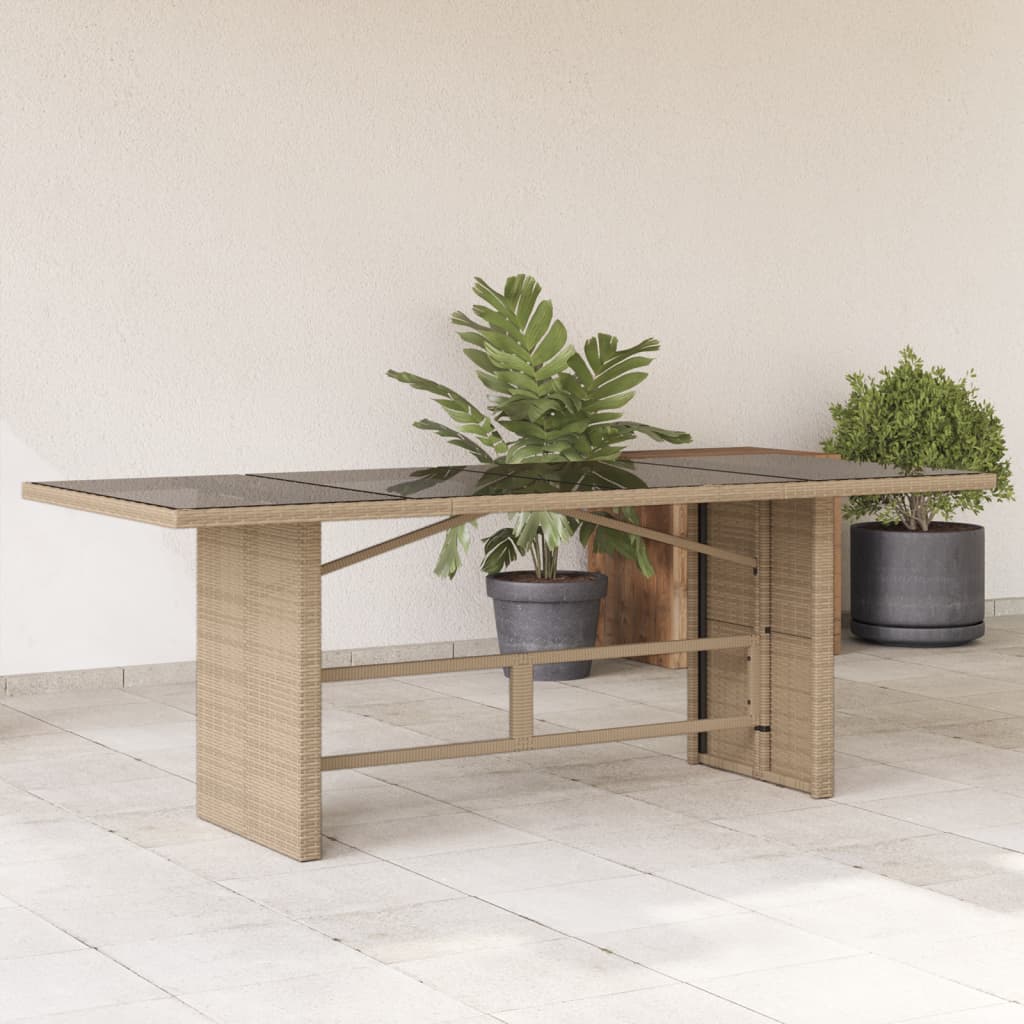 Havebord Med Top 190X80X74 Cm Polyrattan