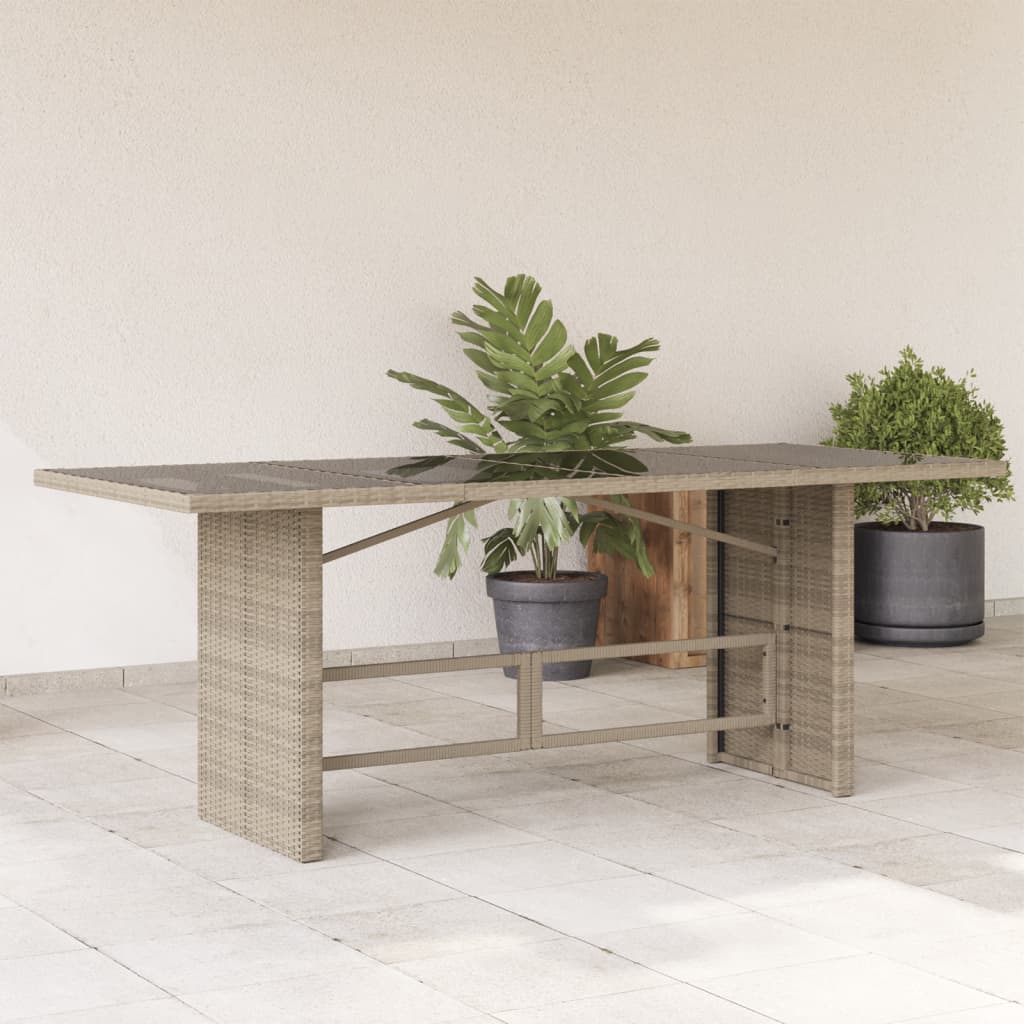 Havebord Med Top 190X80X74 Cm Polyrattan