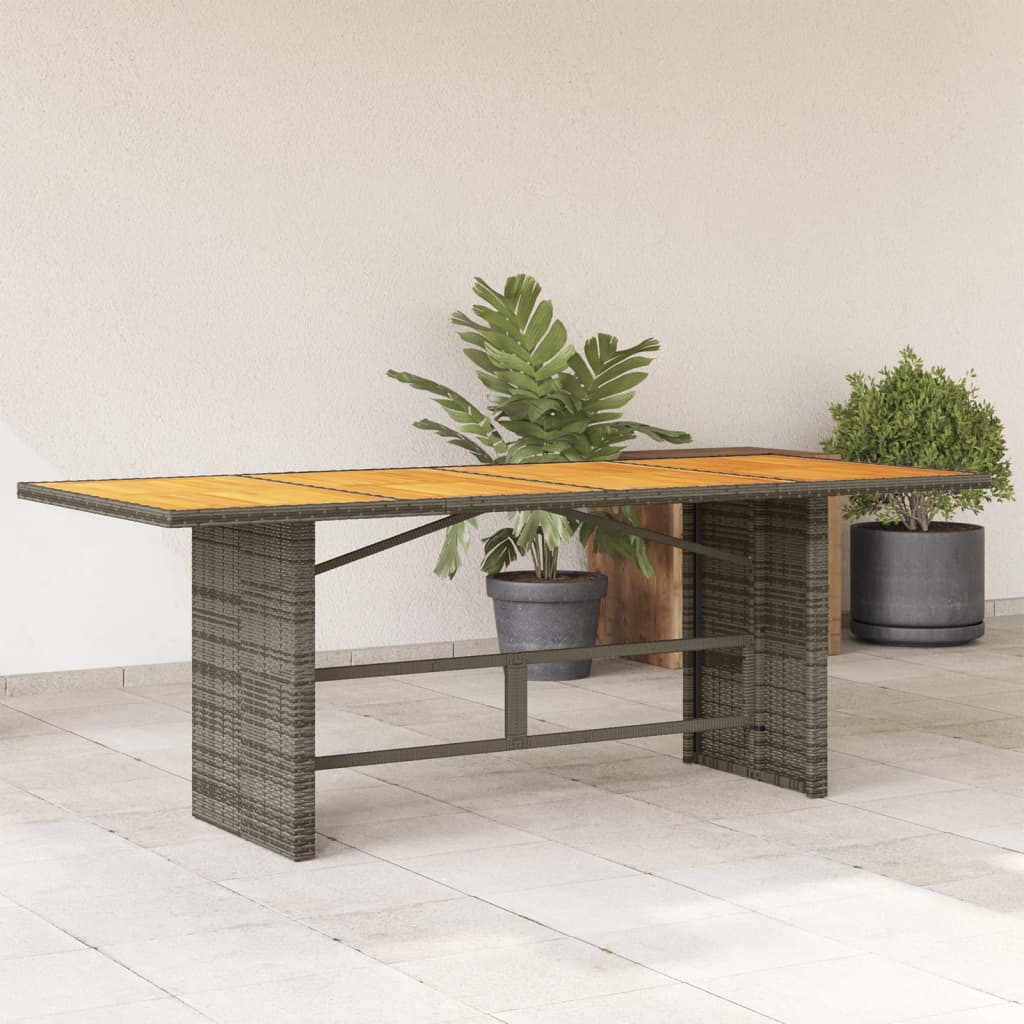 Havebord Med Top 190X80X74 Cm Polyrattan