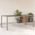Havebord Med Glastop 190X90X75 Cm Polyrattan