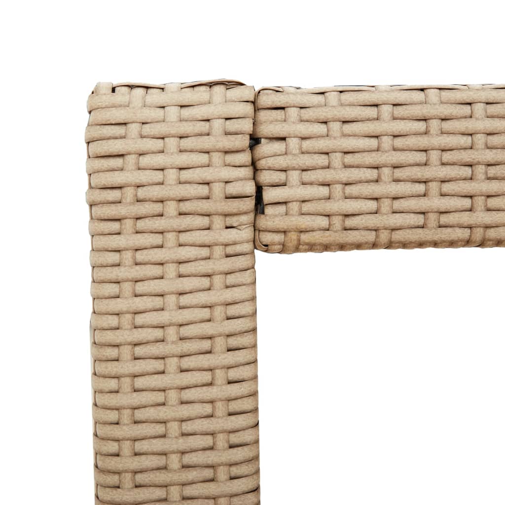 Havebord Med Trætop Polyrattan Sort