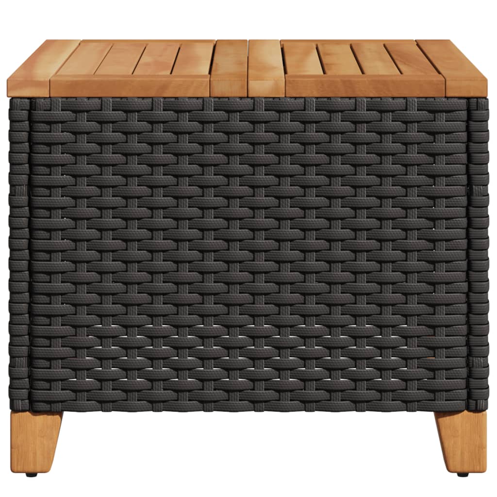 Havebord 45X45X37 Cm Polyrattan Og Akacietræ