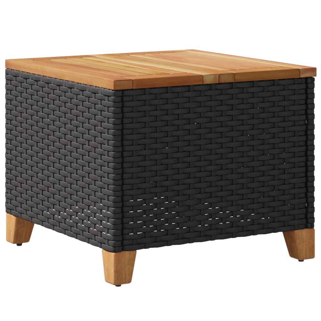 Havebord 45X45X37 Cm Polyrattan Og Akacietræ