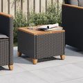 Havebord 45X45X37 Cm Polyrattan Og Akacietræ
