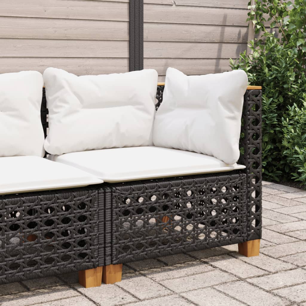 Hjørnemoduler Til Havesofa 2 Stk. Med Hynder Polyrattan Beige