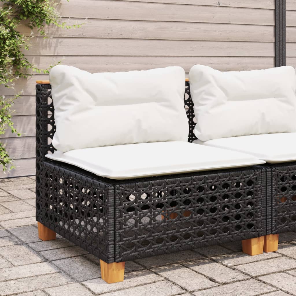 Hjørnemoduler Til Havesofa 2 Stk. Med Hynder Polyrattan Beige