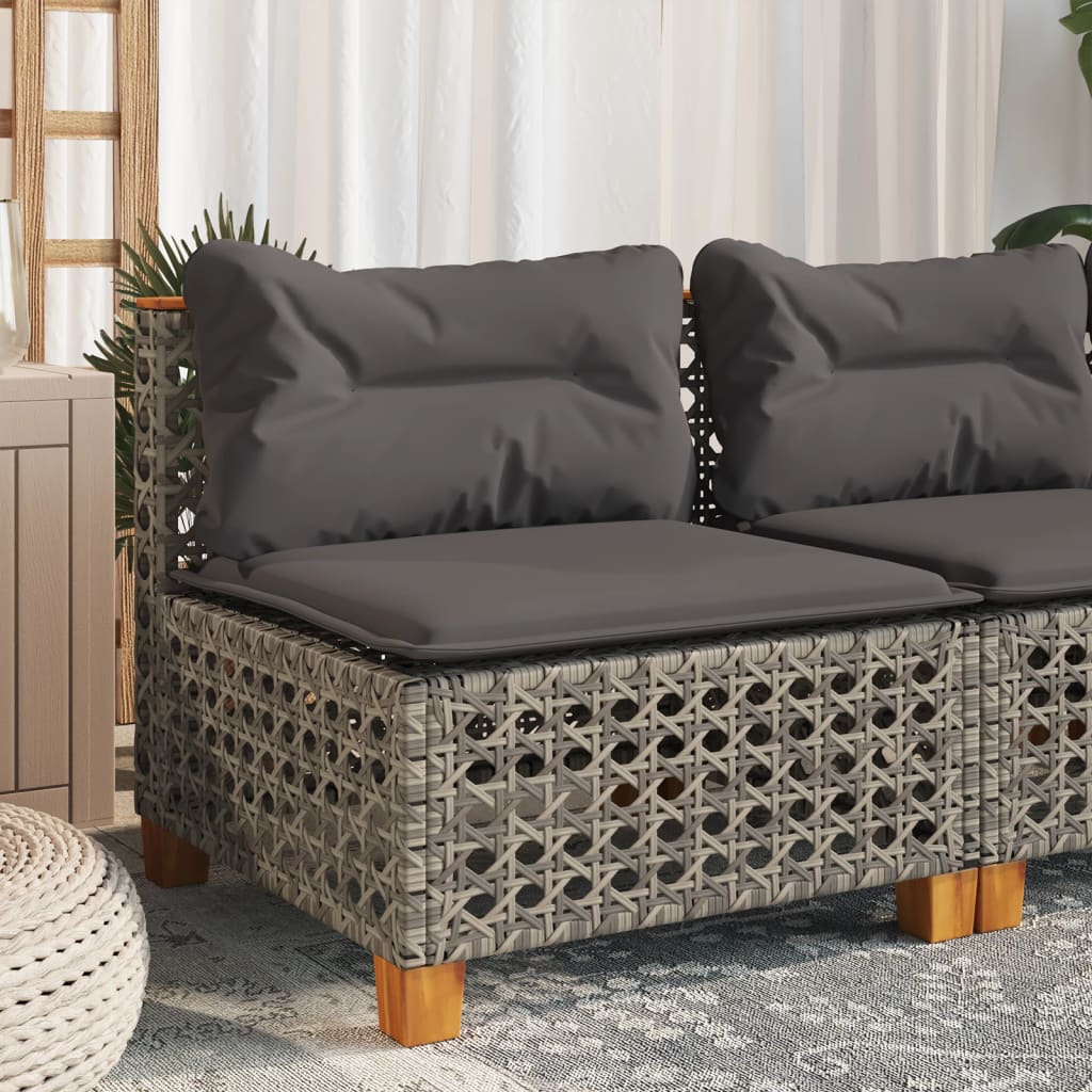 Hjørnemoduler Til Havesofa 2 Stk. Med Hynder Polyrattan Beige