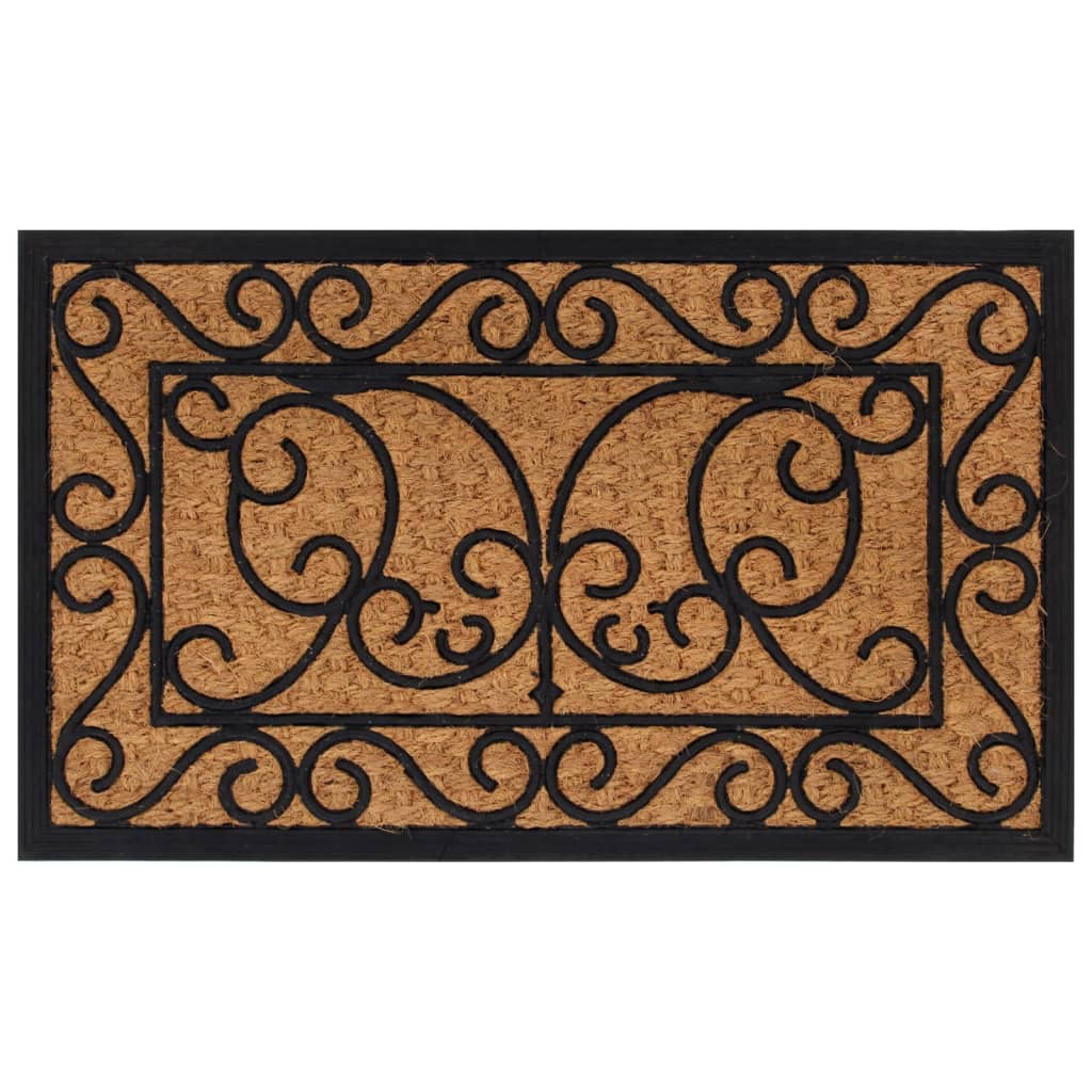 Dørmåtte 45X75 Cm Rektangulær Gummi Og Coir
